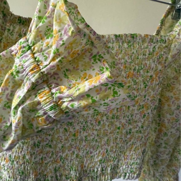 Lost+Wander Cotton square neck Crop Top Floral Print -Size M - Picture 6 of 8